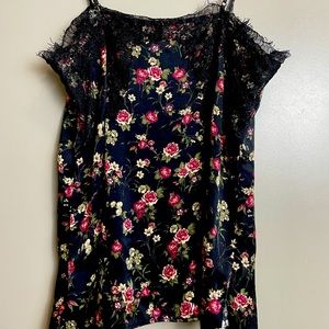 Cami NYC The Sweetheart Floral Lace Trimmed Silk Tank Top